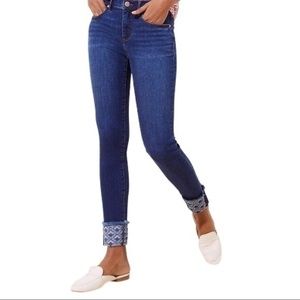 Loft Embroidered Ankle Jean